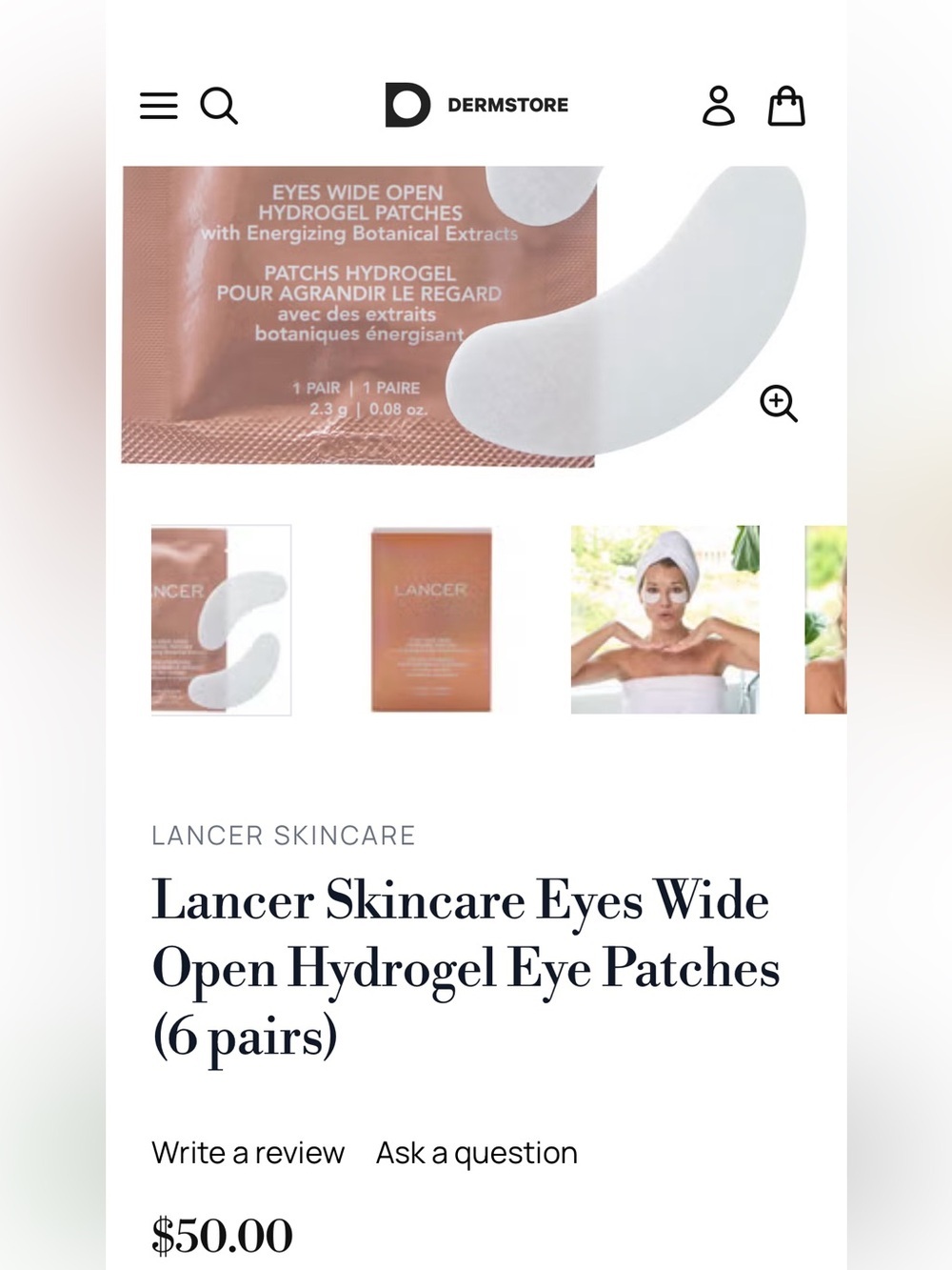 Lancer Eyes Wide Open Hydrogel Patches 6 pack NIB MRSP $60 - Picture 4 of 4